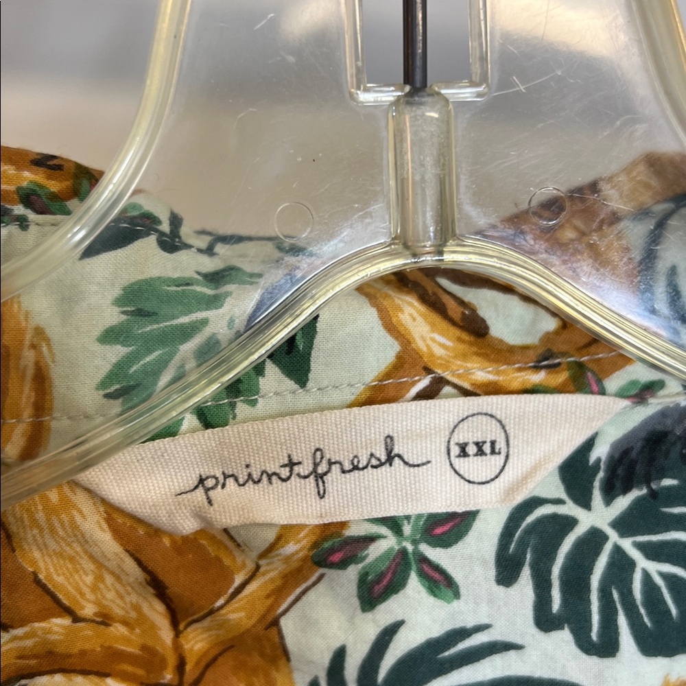 Printfresh Monkey Leafy Jungle Print Button Down … - image 4